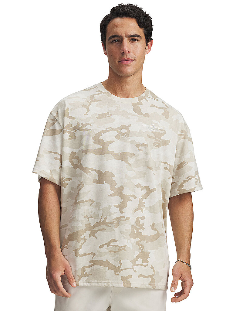 UNDER ARMOUR Herren T-Shirt UA Athletic Department Printed Heavyweight camel | S